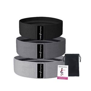 Bundle of 3 fabric resistance bands